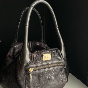 Vintage Diesel Y2K Calfhair pony Hair leather Bag